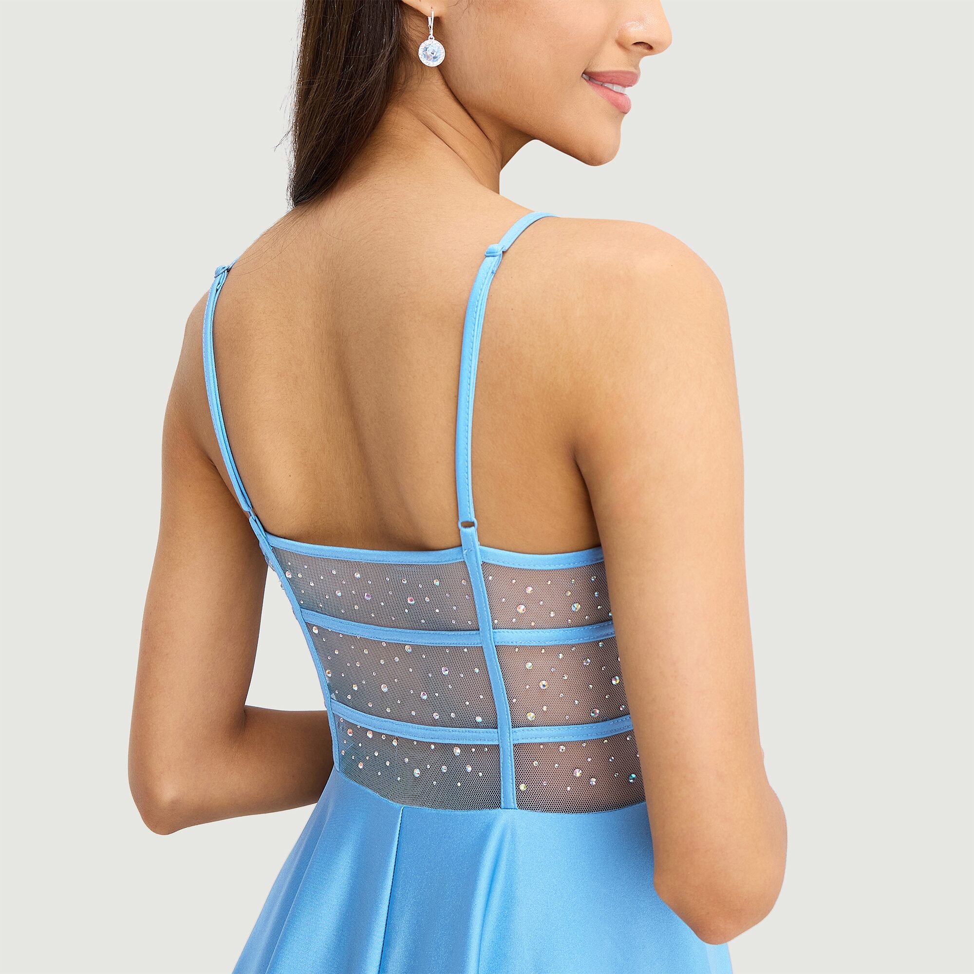 City Triangle Womens Juniors Cowl Neck Sleeveless Sequin Fit + Flare Dress