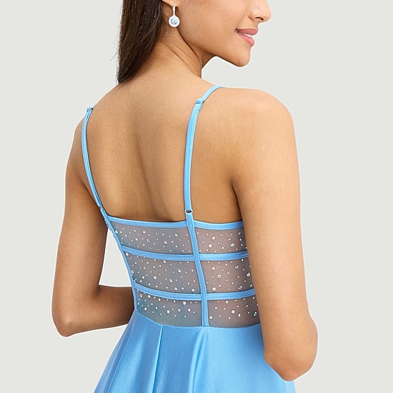 City Triangle Womens Juniors Cowl Neck Sleeveless Sequin Fit + Flare Dress