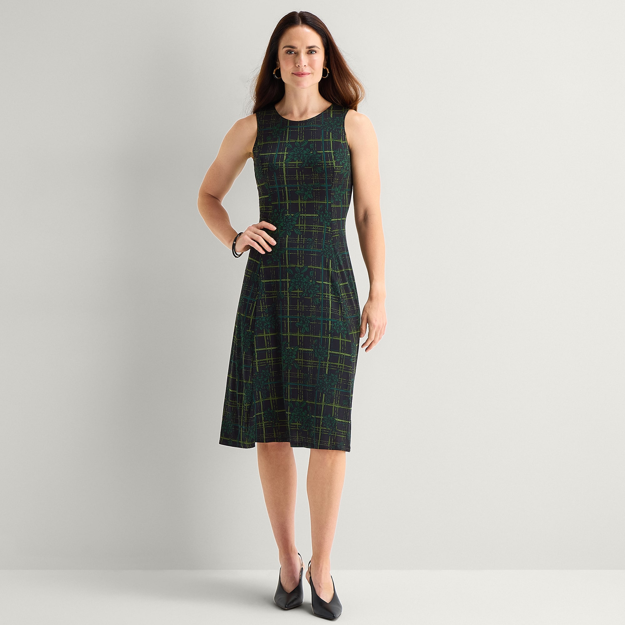 Danny & Nicole Womens Midi Floral Jacket Dress