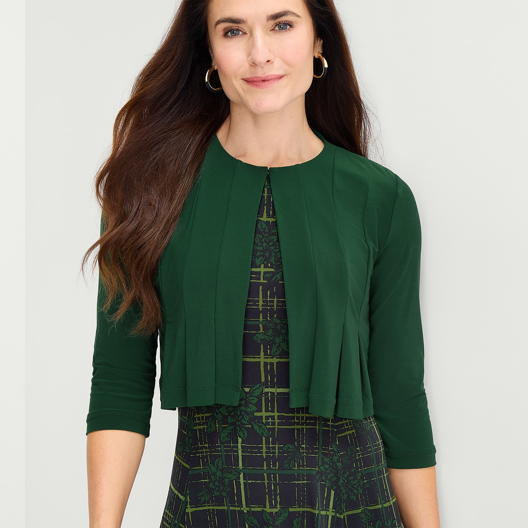 Danny & Nicole Womens Midi Floral Jacket Dress