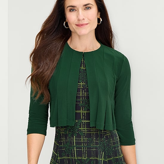 Danny & Nicole Womens Midi Floral Jacket Dress