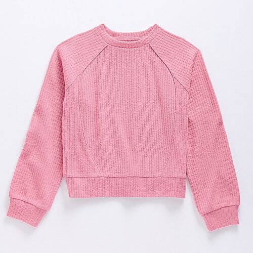 Thereabouts Little & Big Kid Girls Round Neck Long Sleeve T-shirt In Pink