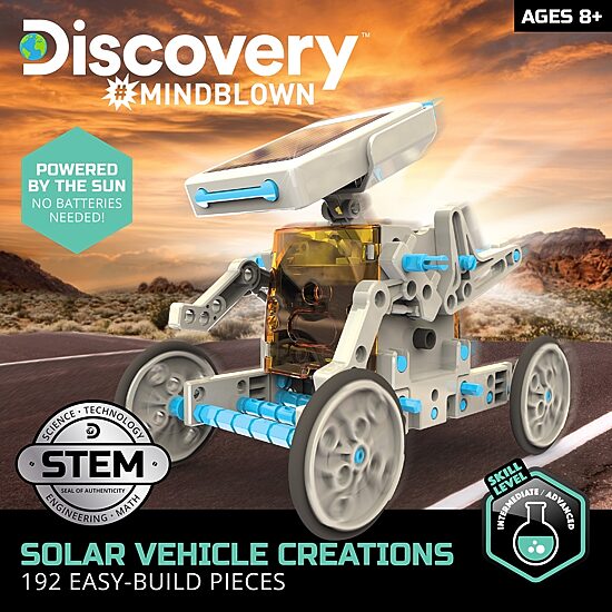 Discovery #Mindblown Solar Vehicle Creation Easy-Build Kit, 197pcs