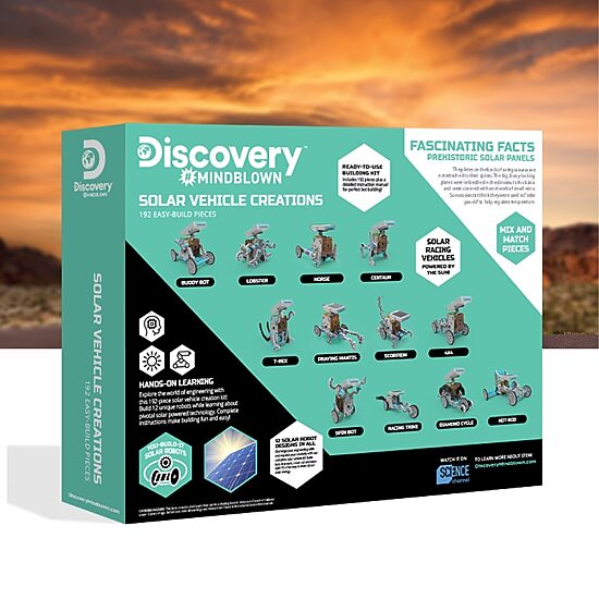 Discovery #Mindblown Solar Vehicle Creation Easy-Build Kit, 197pcs