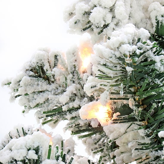 National Tree Co. 7.5ft Pre-Lit Frosted Spruce Flocked Christmas Tree