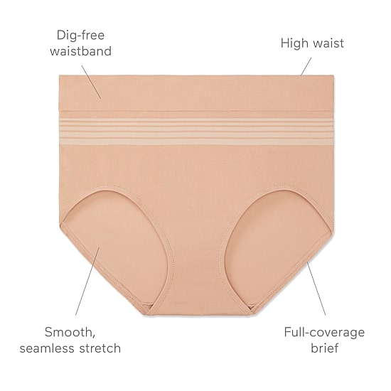 Warners® No Pinching, No Problems® Dig-Free Comfort Waist Smooth and Seamless Brief RS1501P