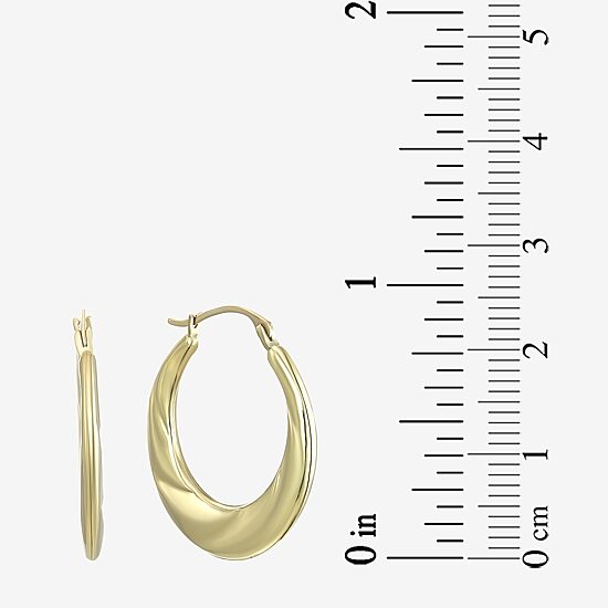 Womens 10K Gold 24mm Hoop Earrings