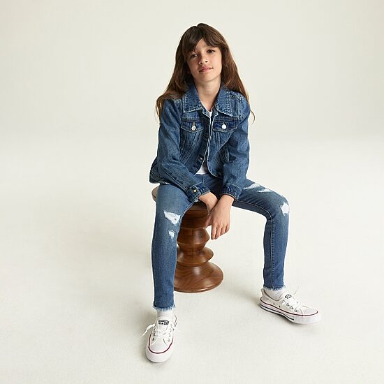 Levi's® Big Kid Girls Denim Lightweight Puffer Jacket