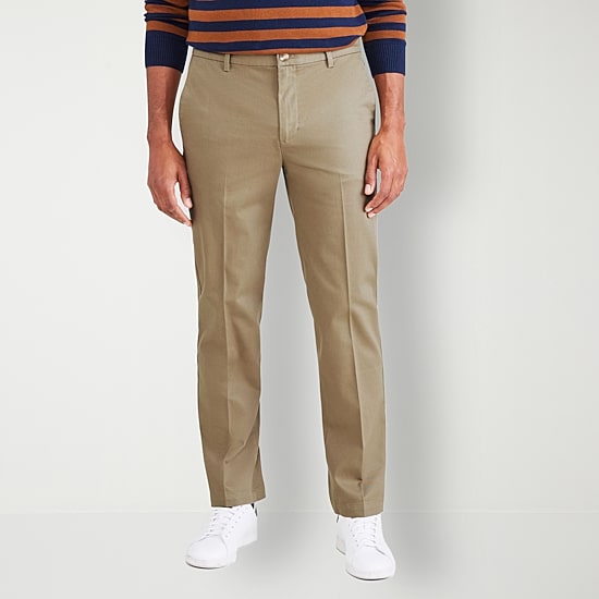 Dockers Signature Iron Free With Stain Defender Mens Comfort Waistband Slim Fit Flat Front Pant