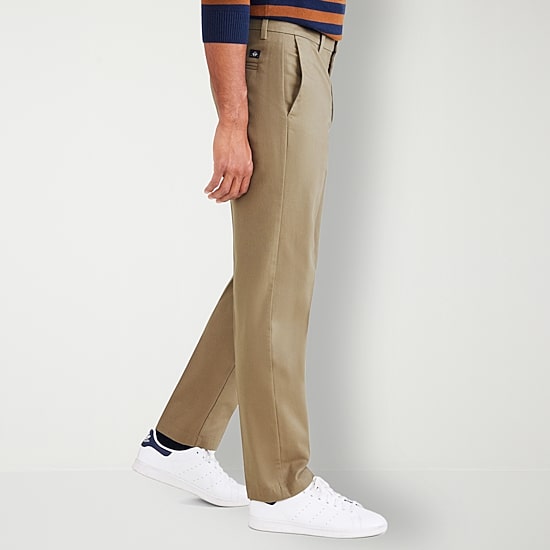 Dockers Signature Iron Free With Stain Defender Mens Comfort Waistband Slim Fit Flat Front Pant