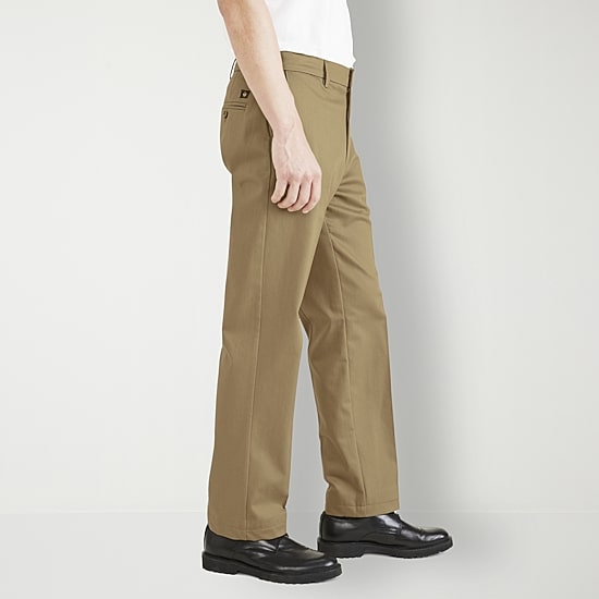 Dockers Signature Iron Free With Stain Defender Mens Comfort Waistband Classic Fit Flat Front Pant