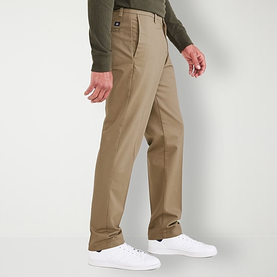Dockers Signature Iron Free With Stain Defender Mens Comfort Waistband Straight Fit Flat Front Pant