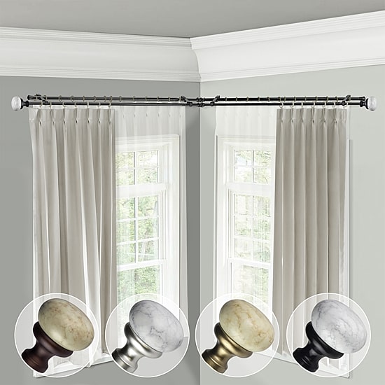 Rod Desyne Merlyn Corner Double Curtain Rod