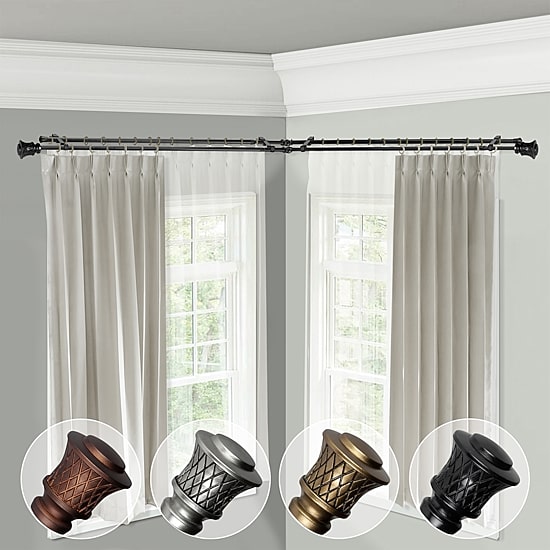Rod Desyne Lennart Corner Double Curtain Rod