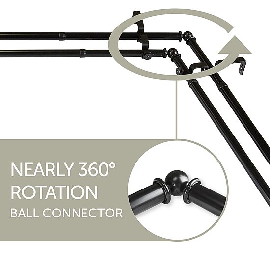 Rod Desyne Tarzan Corner Double Curtain Rod