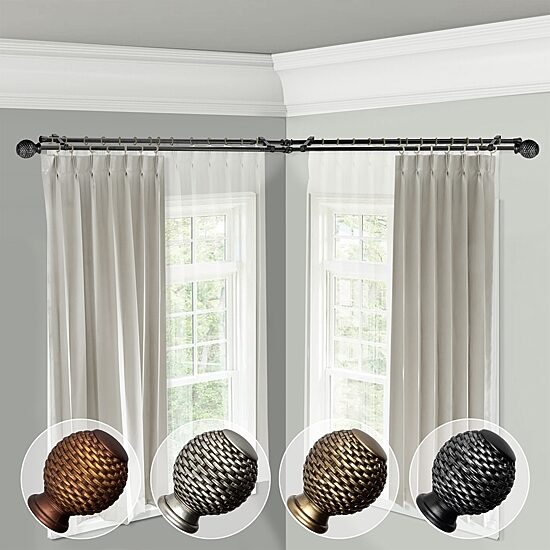 Rod Desyne Ozana Corner Double Curtain Rod
