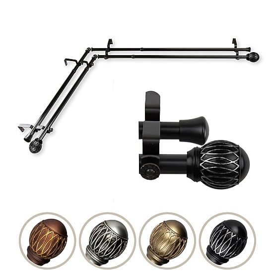 Rod Desyne Tyoma Corner Double Curtain Rod