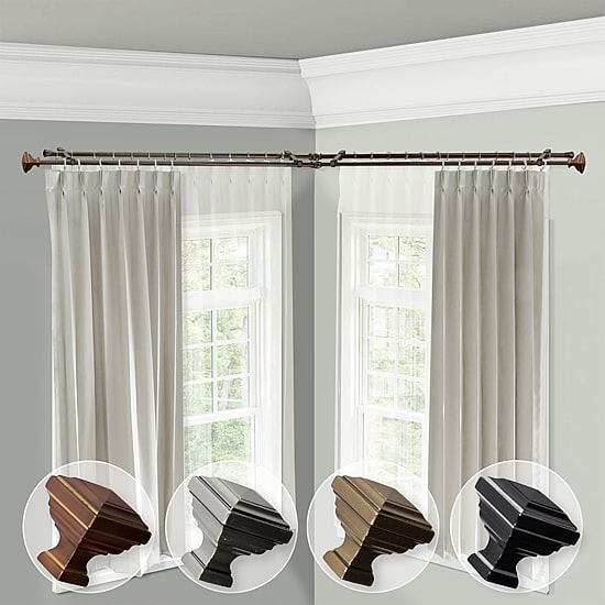Rod Desyne Eudora Corner Double Curtain Rod