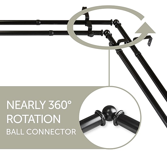 Rod Desyne Arman Corner Double Curtain Rod