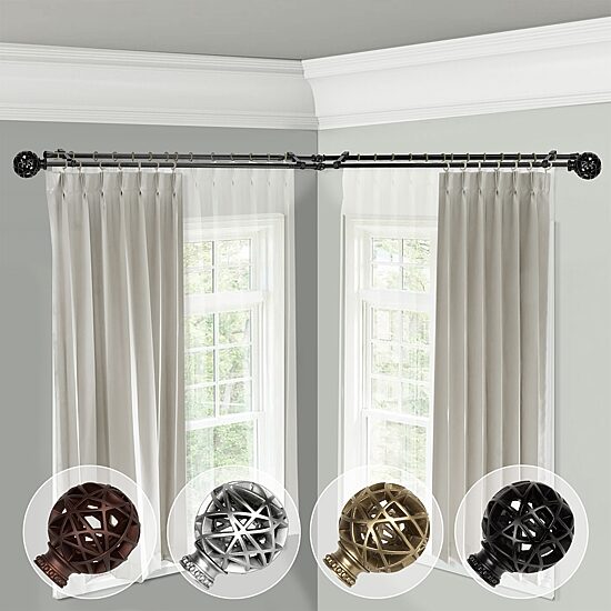Rod Desyne Leannette Corner Double Curtain Rod
