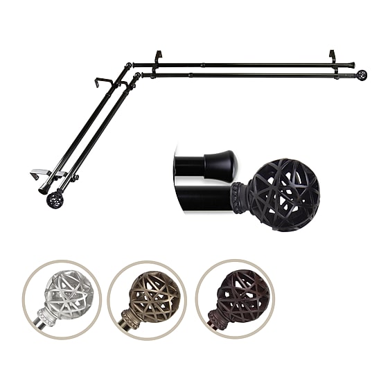 Rod Desyne Leannette Corner Double Curtain Rod