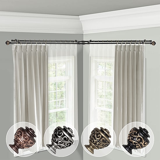 Rod Desyne Eleanor Corner Double Curtain Rod
