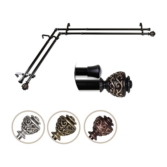 Rod Desyne Eleanor Corner Double Curtain Rod