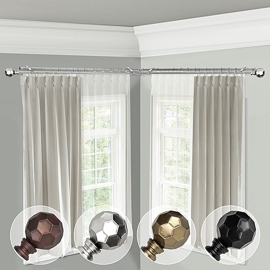 Rod Desyne Christiano Corner Double Curtain Rod