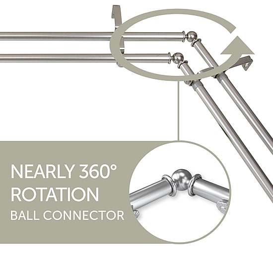 Rod Desyne Christiano Corner Double Curtain Rod