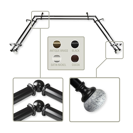 Rod Desyne Merlyn Double Bay Window Rod