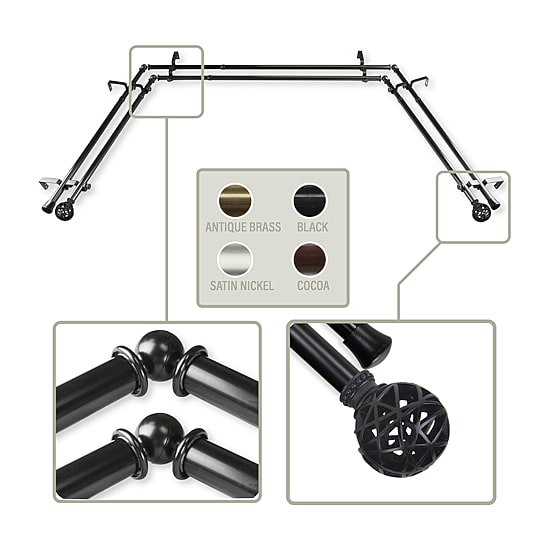 Rod Desyne Leanette Double Bay Window Rod