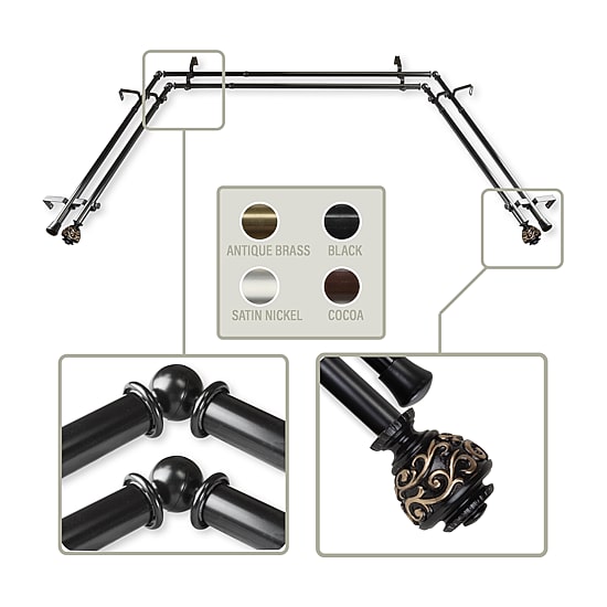 Rod Desyne Eleanor Double Bay Window Rod