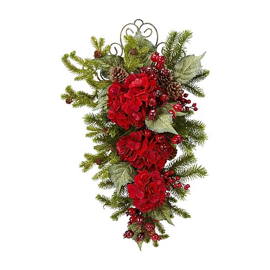 Nearly Natural 30in Apple Berry Wreath