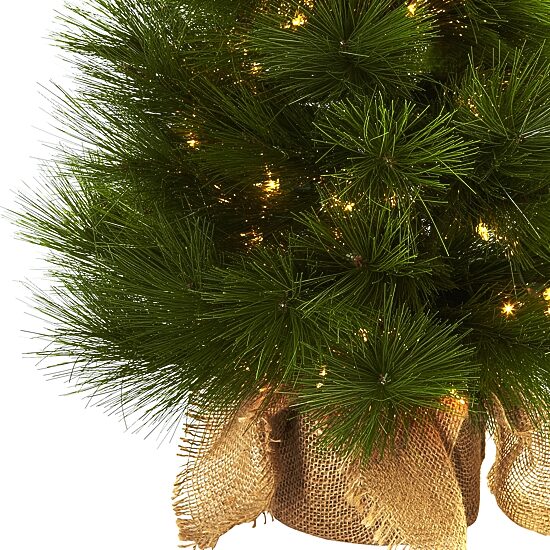 Nearly Natural 3ft Burlap Bag 3 Foot Pre-Lit Christmas Tree