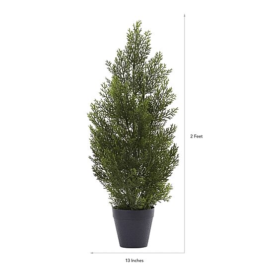 Nearly Natural 2ft Mini Cedar 2 Foot Christmas Tree