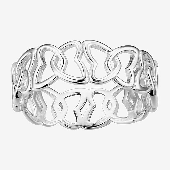 Footnotes Brave Womens 6.5MM Sterling Silver Butterfly Band