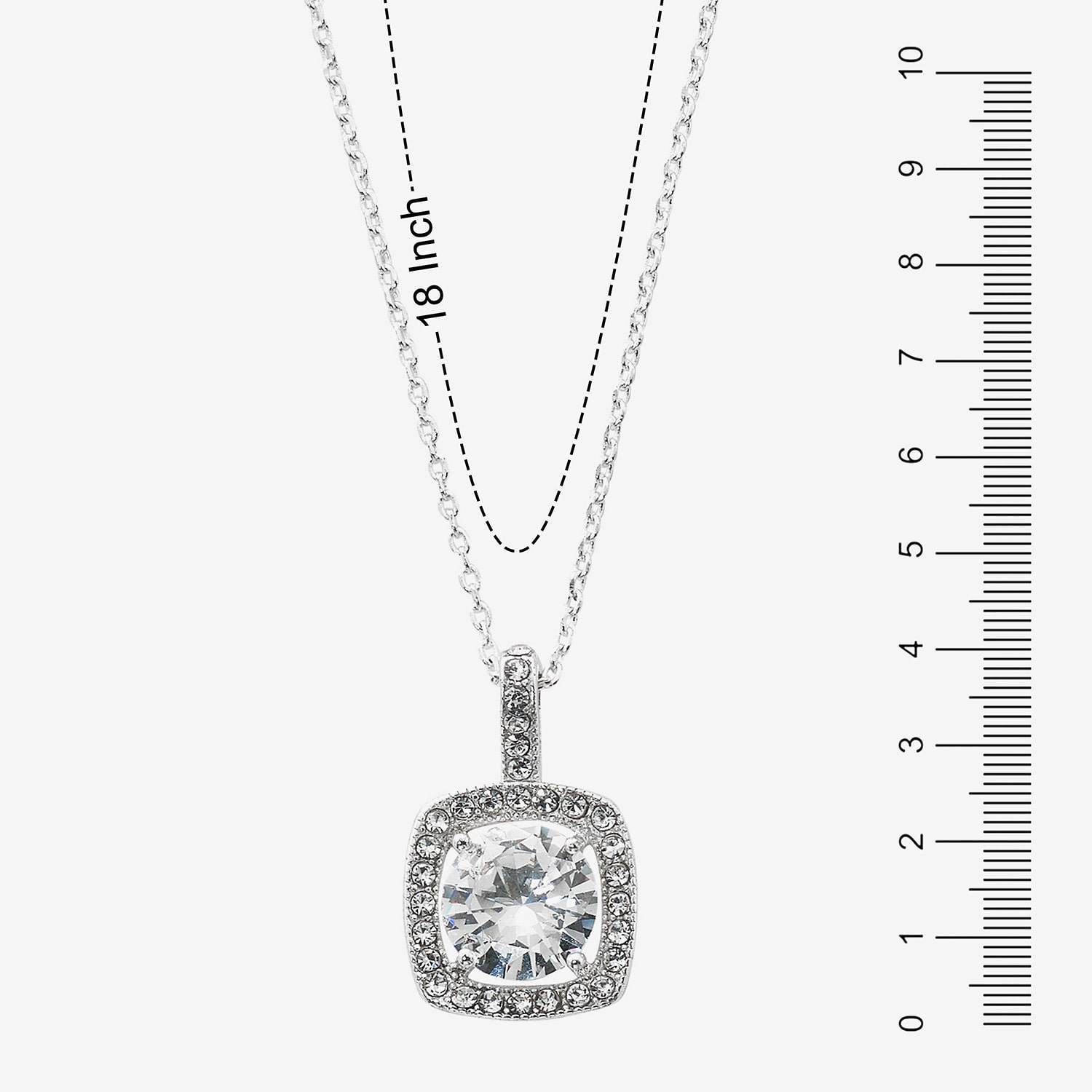 Sparkle Allure Light Up Box Womens Cubic Zirconia Pure Silver Over Brass Square 2-pc. Jewelry Set