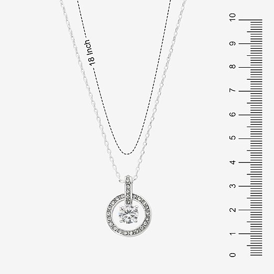Sparkle Allure Light Up Box Womens Cubic Zirconia Pure Silver Over Brass Round 4-pc. Jewelry Set
