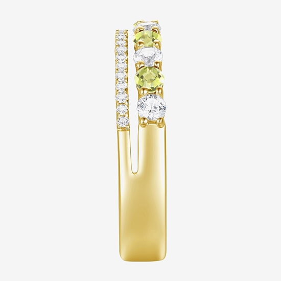 Womens Lab Created Gemstone 14K Gold Over Silver Stackable Rings