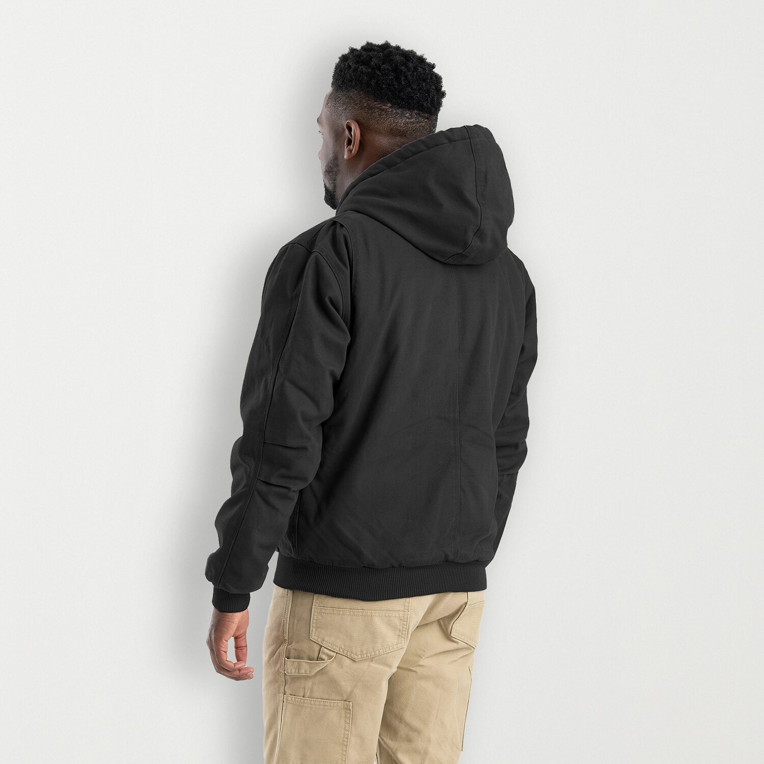 Berne Highland Washed Duck Mens Hooded Heavyweight Big and Tall Work Jacket