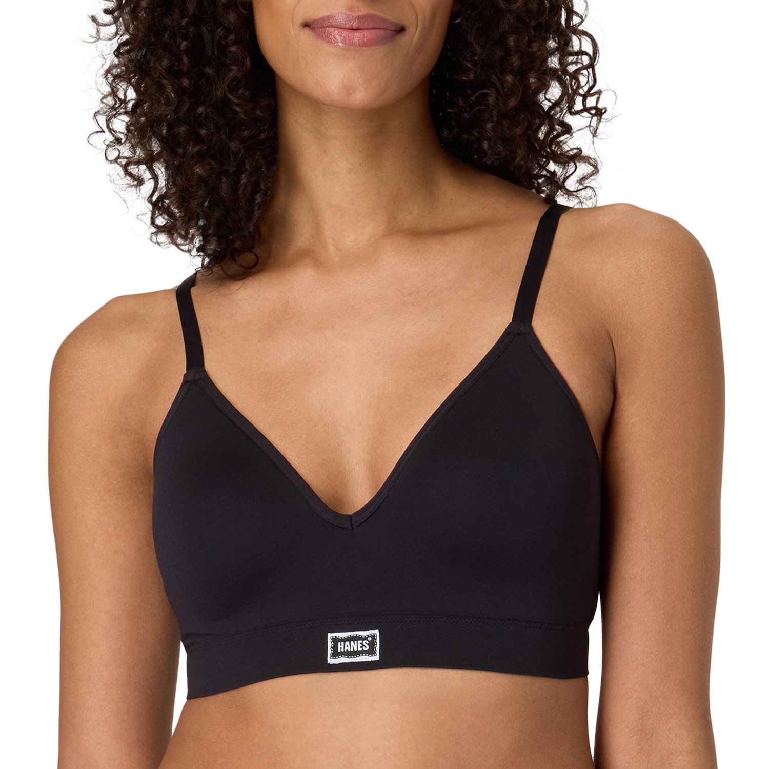 Hanes Womens Seamless Light Support T-Shirt Bralette Dho203