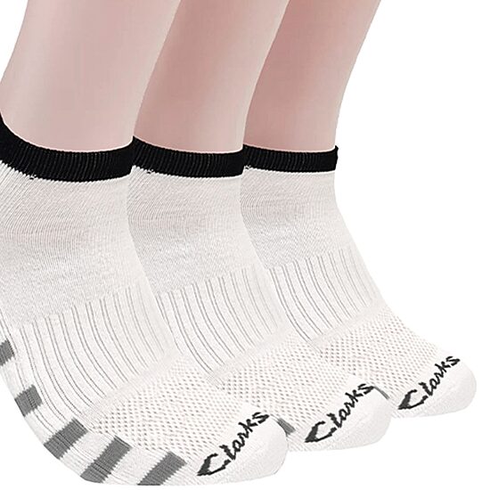 Clarks Mens 6 Pair Low Cut Socks
