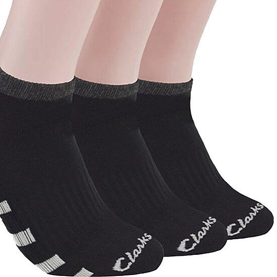 Clarks Mens 6 Pair Low Cut Socks