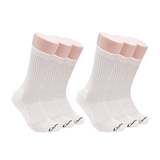Clarks Mens 6 Pair Crew Socks