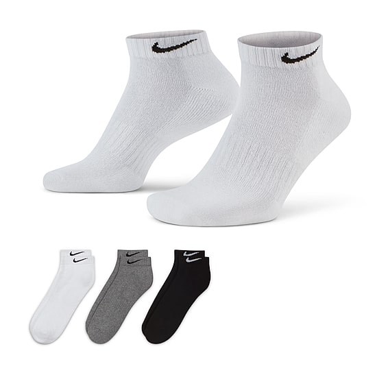 Nike Everyday Cushioned Unisex Adult Multi-Pack 3 Pair Low Cut Socks