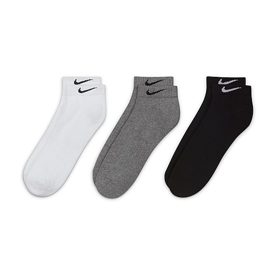 Nike Everyday Cushioned Unisex Adult Multi-Pack 3 Pair Low Cut Socks
