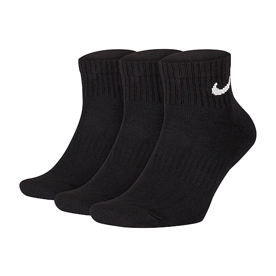 Nike Everyday Cushioned Unisex Adult Multi-Pack 3 Pair Quarter Ankle Socks