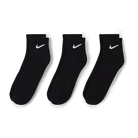 Nike Everyday Cushioned Unisex Adult Multi-Pack 3 Pair Quarter Ankle Socks