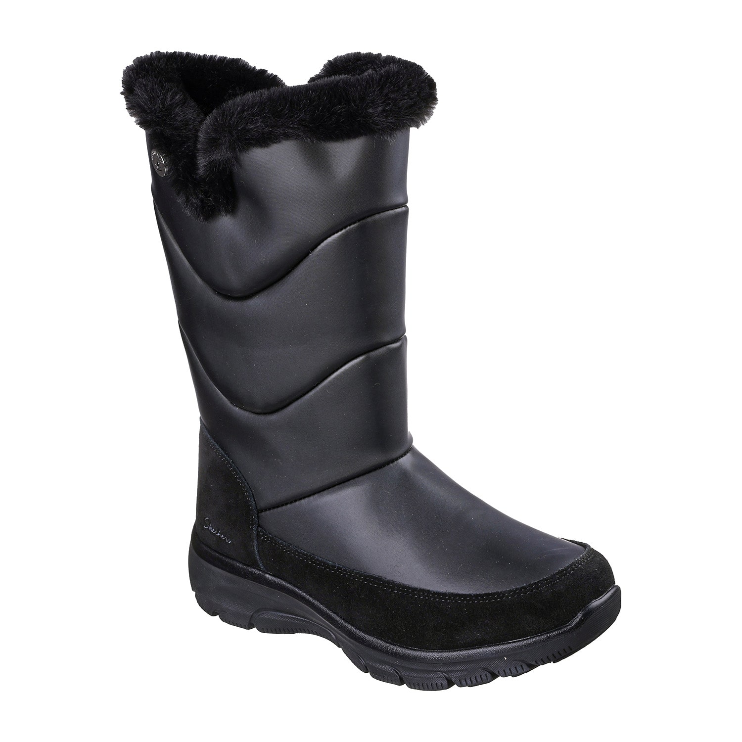 Skechers Womens Easy Going Snow Chillin Waterproof Flat Heel Snow Boots