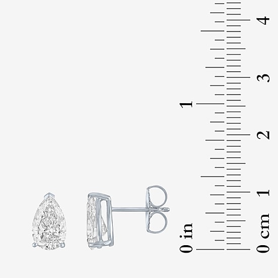 ( E-F/Si1-Si2 ) 2 CT. T.W. Lab-Grown Diamond 14K Gold 8.8mm Pear Stud Earrings